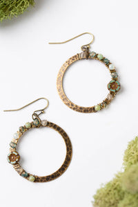 Thumbnail for Heron Czech Glass, Quartz Hoop Earrings Anne Vaughan Designs Jewelry