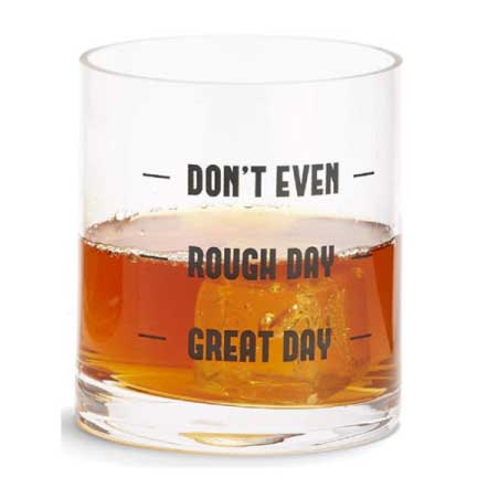 How Was Your Day Rocks Glass Two's Company Bar Ware