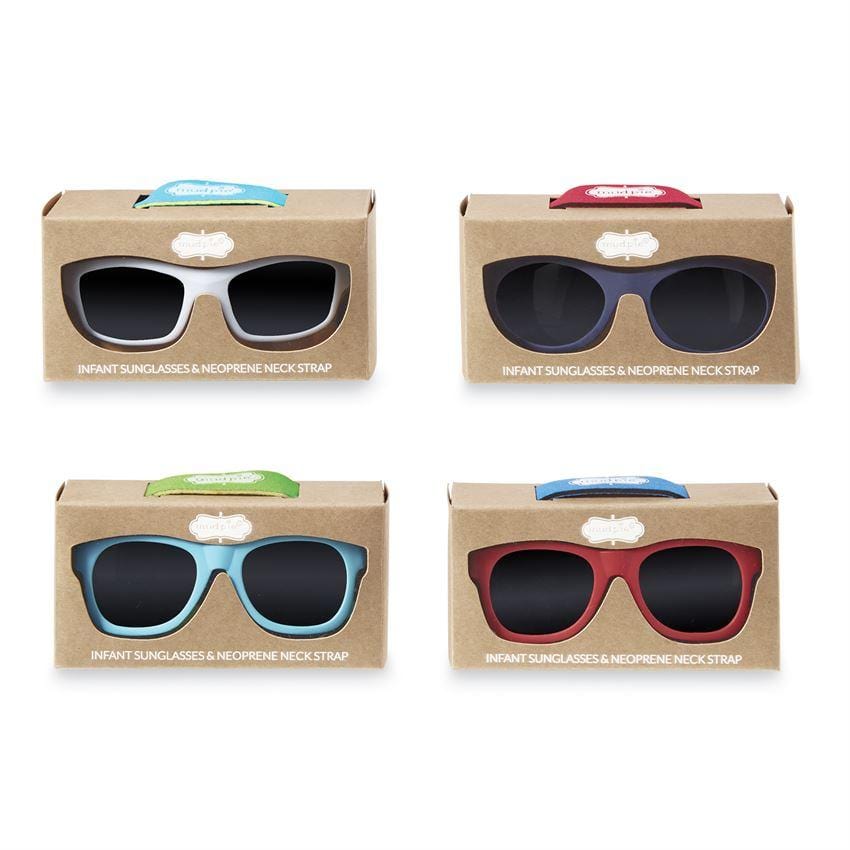 Infant Sunglasses - UV400 Protection Mud Pie EYE GLASSES White