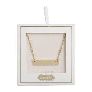Initial Bar Necklace by Mud Pie Mud Pie Necklace