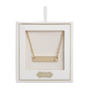 Initial Bar Necklace by Mud Pie Mud Pie Necklace E