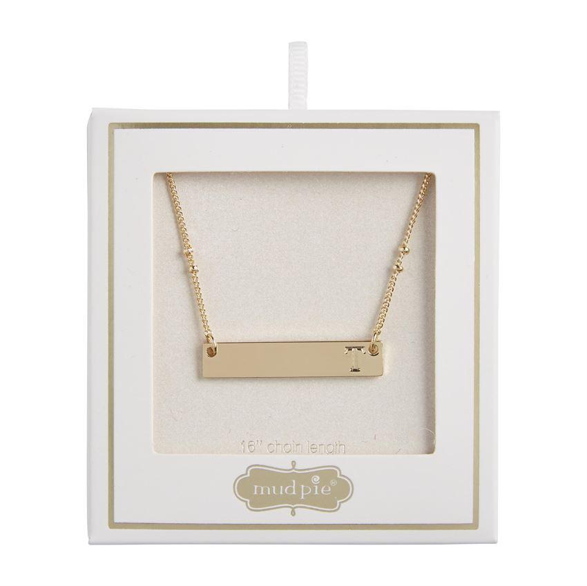 Initial Bar Necklace by Mud Pie Mud Pie Necklace T