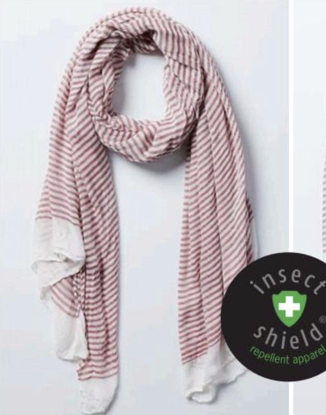 Insect Shield Scarf Tickled Pink Scarf Red Stripe