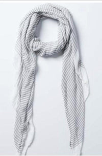 Thumbnail for Insect Shield Scarf Tickled Pink Scarf Gray Stripe