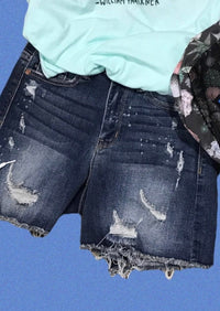 Thumbnail for Jean Shorts with Destruction | Judy Blue Judy Blue Shorts S