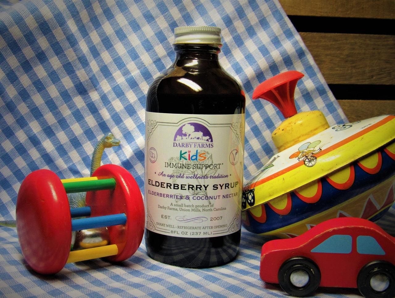 Kid's Elderberry Syrup DARBY FARMS 8 OZ