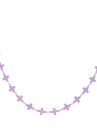 Thumbnail for Kids' All the Colors Necklaces JaneMarie CHILDREN Lavender Crosses