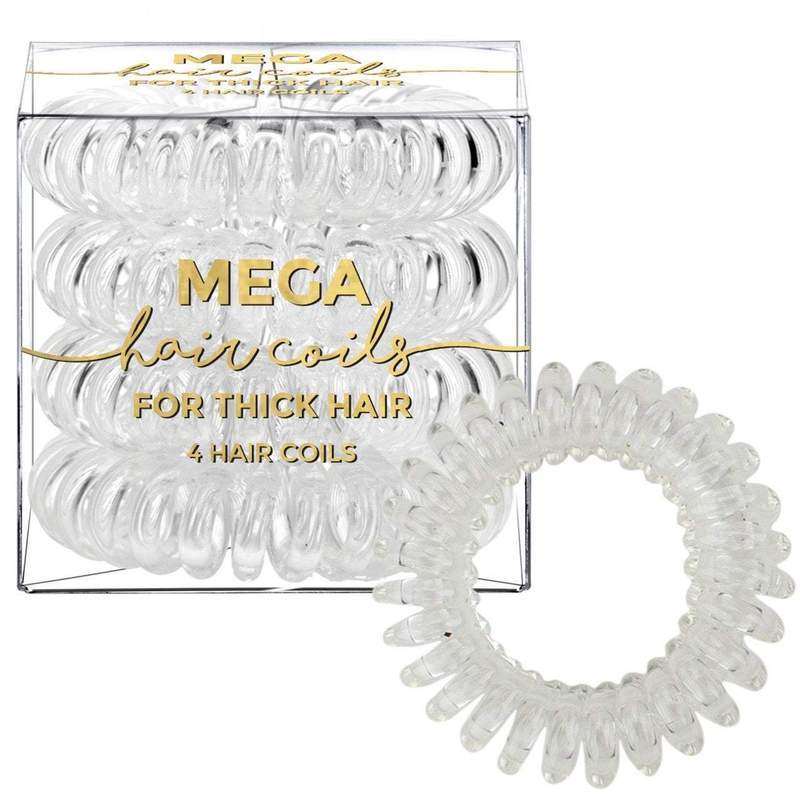 KITSCH - Transparent Hair Coils - Pack of 4 KITSCH Hair Coils MEGA CLEAR