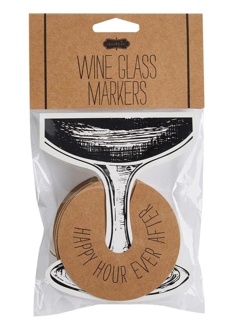 Kraft Wine Glass Marker Sets Mud Pie Ever After