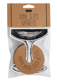 Thumbnail for Kraft Wine Glass Marker Sets Mud Pie Ever After