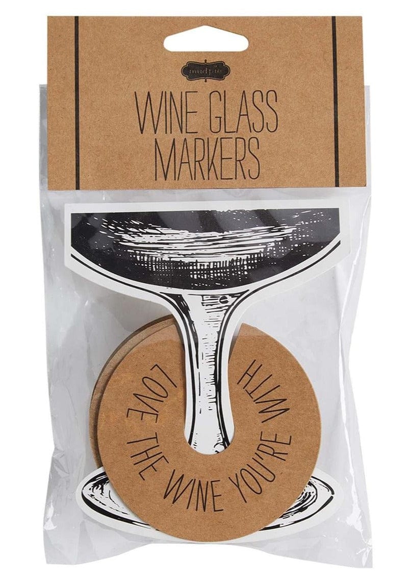 Kraft Wine Glass Marker Sets Mud Pie The One You Are With