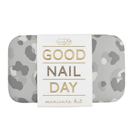 Thumbnail for Leopard Manicure Set Mud Pie Nail Tools Gray