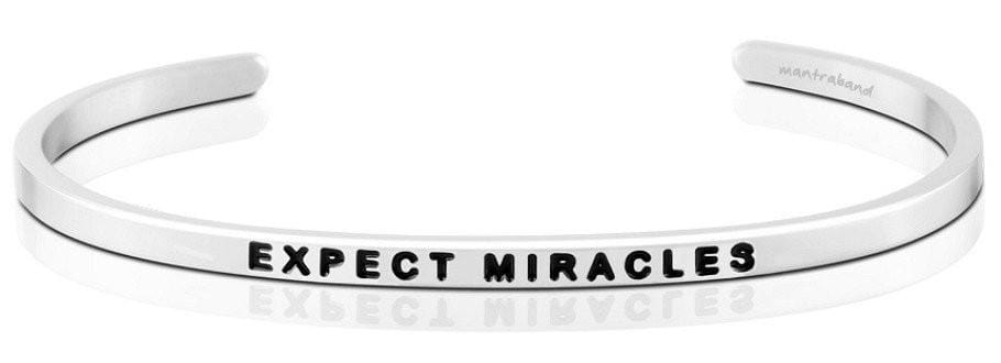 MANTRABAND BRACELET/CUFF Mantraband Cuff Stainless Steel / Expect Miracles