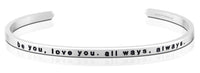 Thumbnail for MANTRABAND BRACELET/CUFF Mantraband Cuff Stainless Steel / Be You Love You All Ways Always