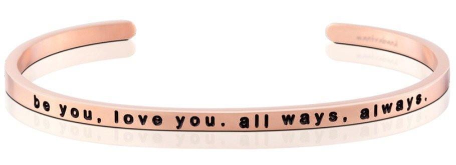 MANTRABAND BRACELET/CUFF Mantraband Cuff Rose Gold / Be You Love You All Ways Always