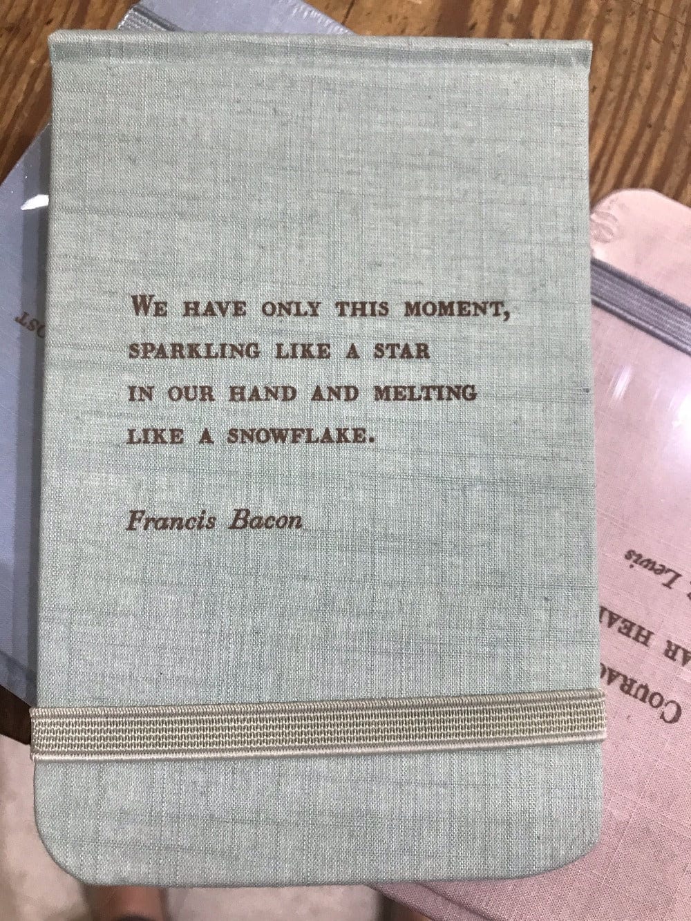 quote Francis Bacon on memo pad