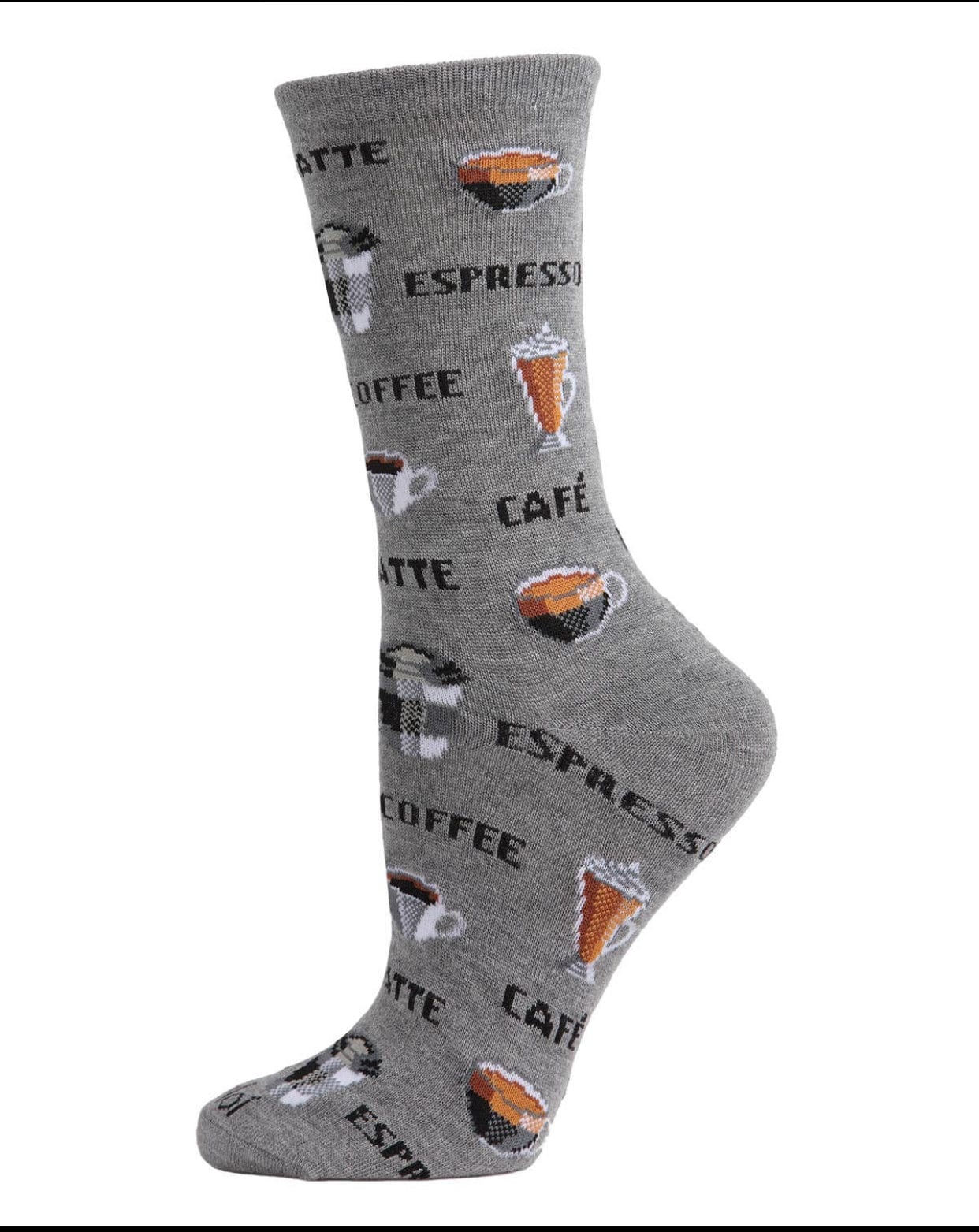 Men's Patterned Socks | Coffee Me Moi Heather gray