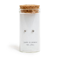 Thumbnail for Message in a Bottle Earrings Sugarboo Designs Earrings Love & Peace
