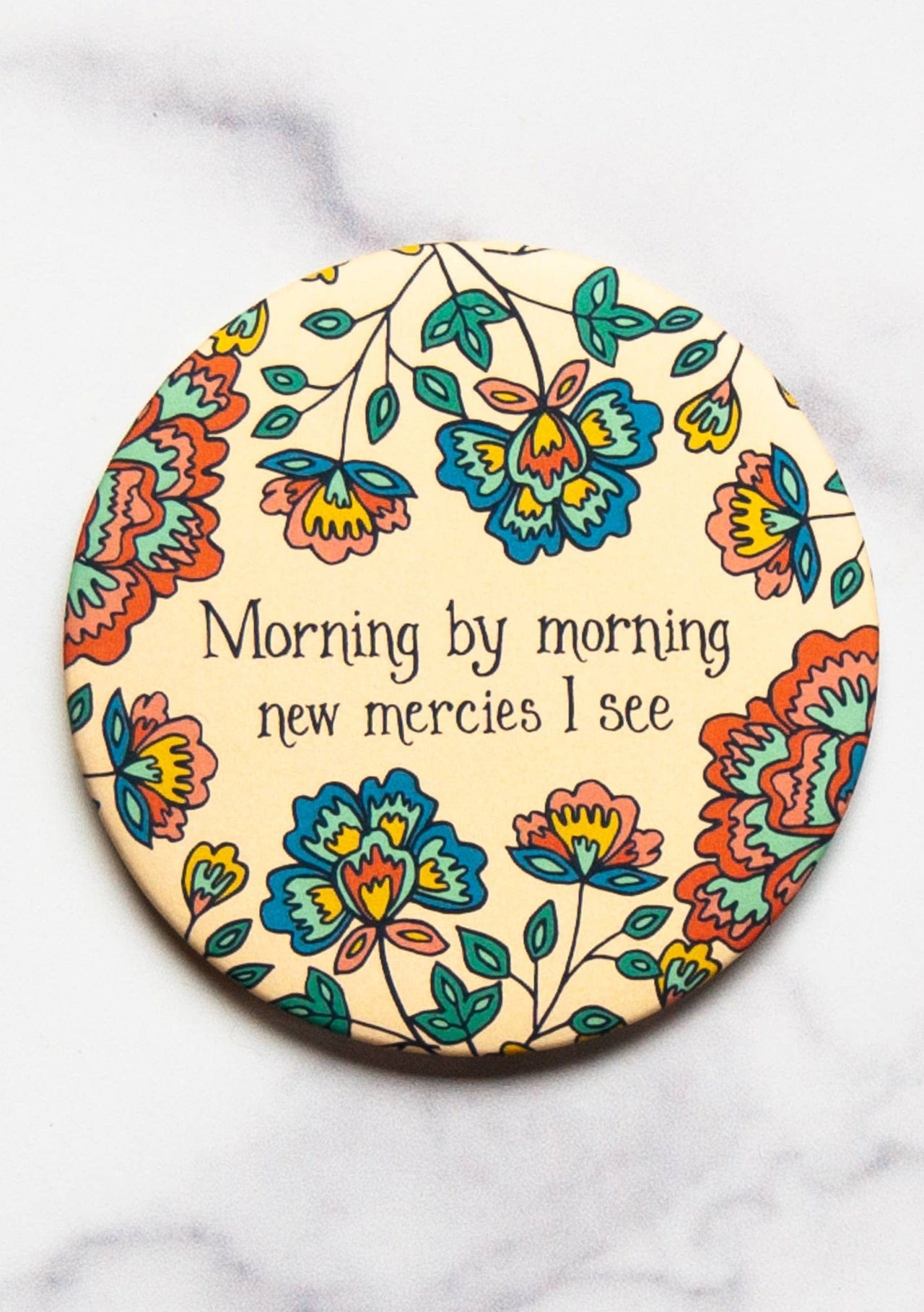 Morning by Morning Round Magnet Little Things Studio Magnet