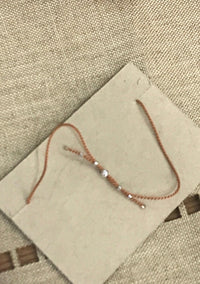 Thumbnail for Morse Code Silk Bracelet Rustik Heart Hand Made Back View