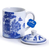 Thumbnail for Mug with Lid | Blue and White Two’s Company Mugs Willow