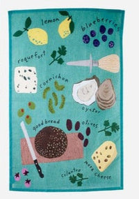 Thumbnail for Oyster and Fish Themed Dish Towels One Hundred 80 Degrees Kitchen Towel