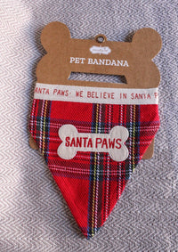 Thumbnail for Pet Bandana Holiday Theme by Mud Pie Mud Pie Pet We Believe in Santa