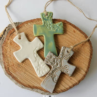 Thumbnail for Prodigal Pottery - Flared Cross Ornament Prodigal Pottery