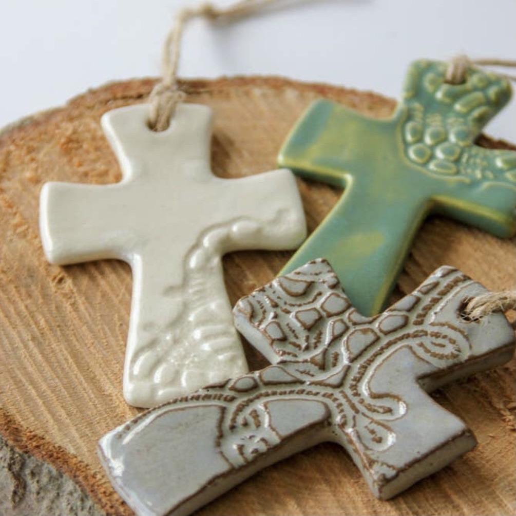 Prodigal Pottery - Flared Cross Ornament Prodigal Pottery