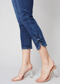 Thumbnail for Pull On Jean with Hem Bow in Indigo Charlie B Jeans