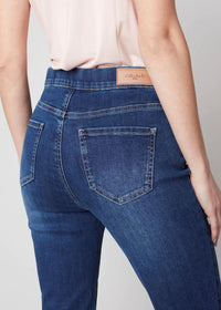 Thumbnail for Pull On Jean with Hem Bow in Indigo Charlie B Jeans