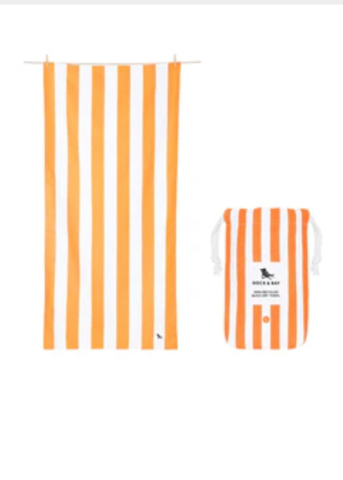 Quick Dry Cabana Toels Mattie B's Gifts & Apparel Large 63” x 35” / Ipanema Orange