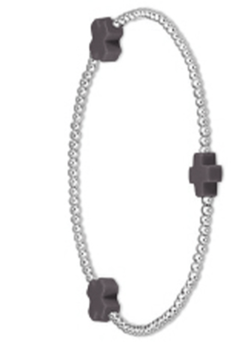 Signature Cross Bracelet by E.Newton e.newton Designs Necklace Charcoal