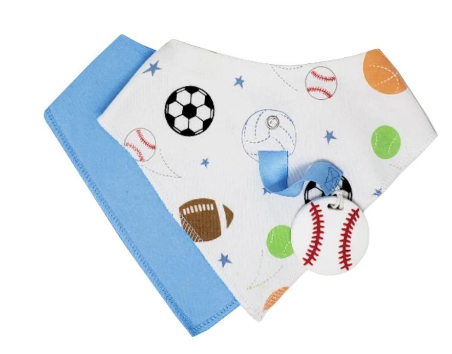 Silli Bandana Bib Set with Teether Fun Zone Inc Baby Baseball