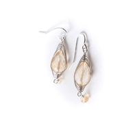 Thumbnail for Silver Citrine Birthstone Briolette Earrings | November Anne Vaughan Designs Earrings