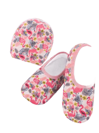 Thumbnail for Snoozies Skinnies Travel Pouch Snoozies Slippers Small / Flamingo
