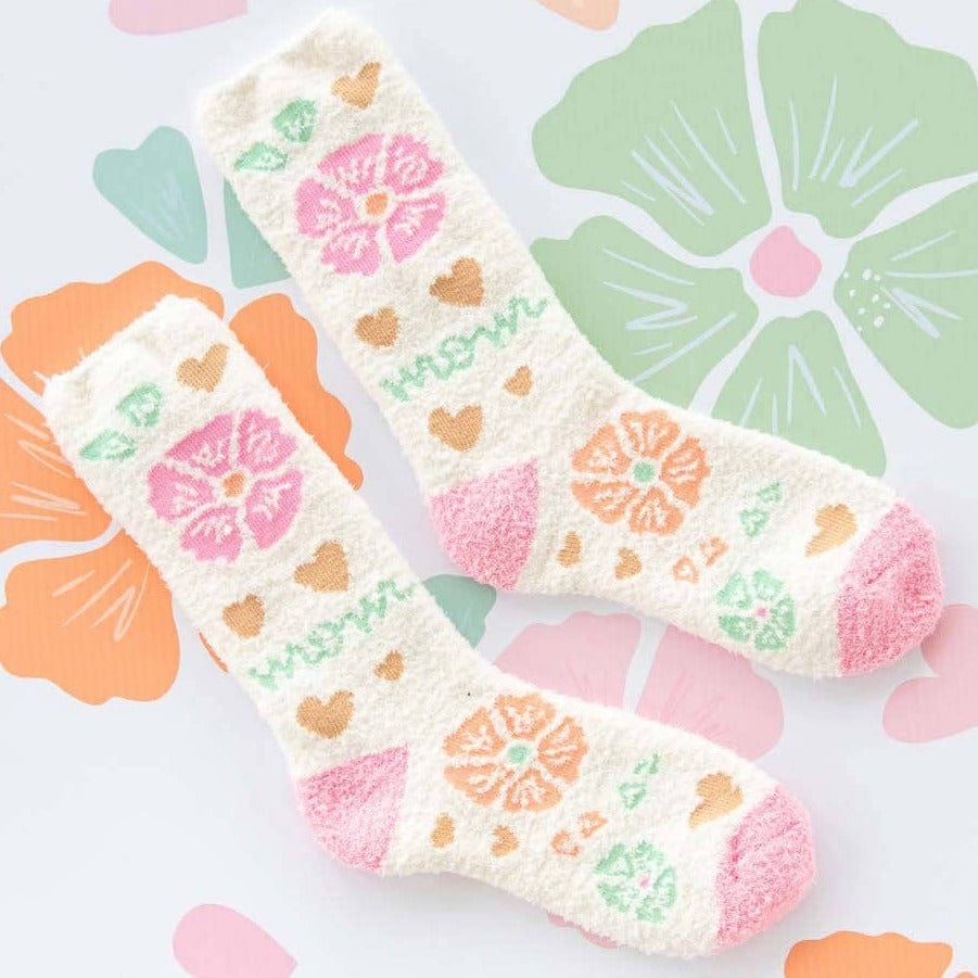 Social Graces Paper Socks by World's Softest Socks World's Softest Socks Socks Floral Heart Mom 148