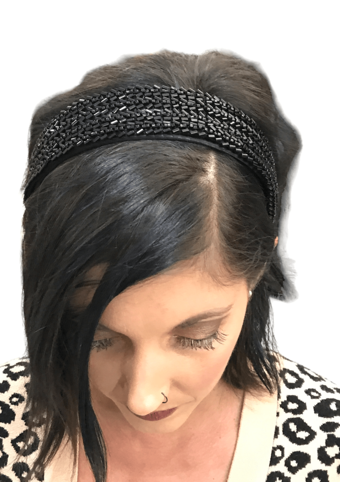 Soirée Beaded Headbands Two’s Company Black / Plain