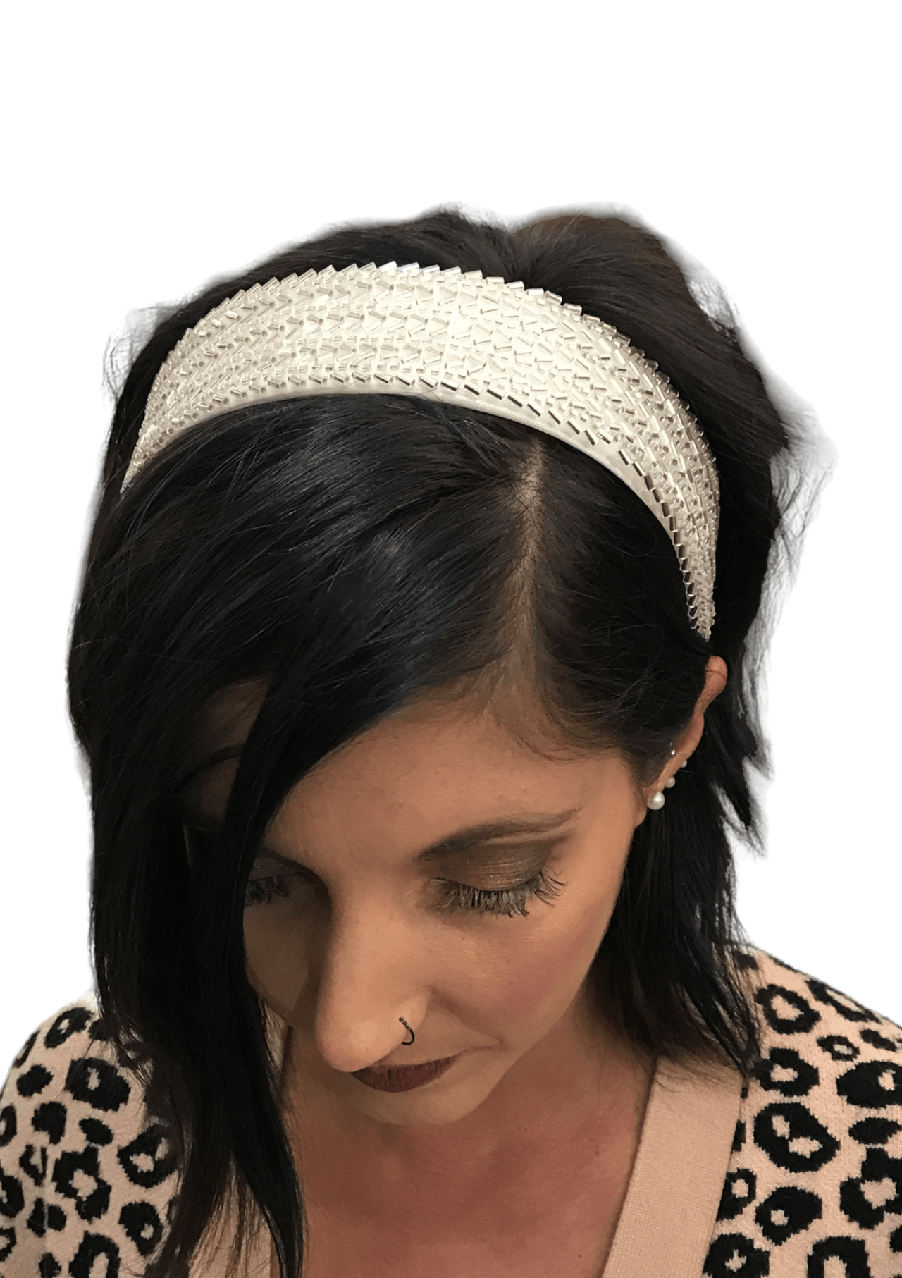 Soirée Beaded Headbands Two’s Company White / Plain