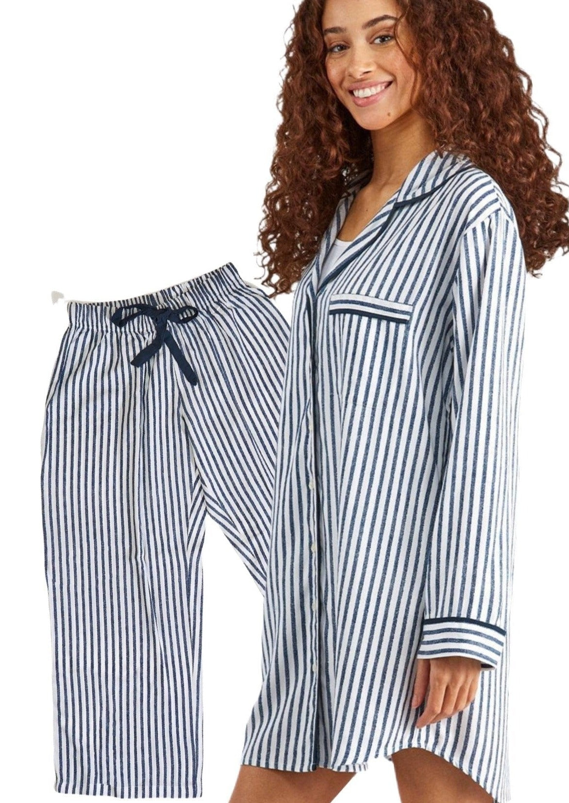 Striped Pajama | Nightshirt and Pant Two’s Company Pajamas s/m / Pant