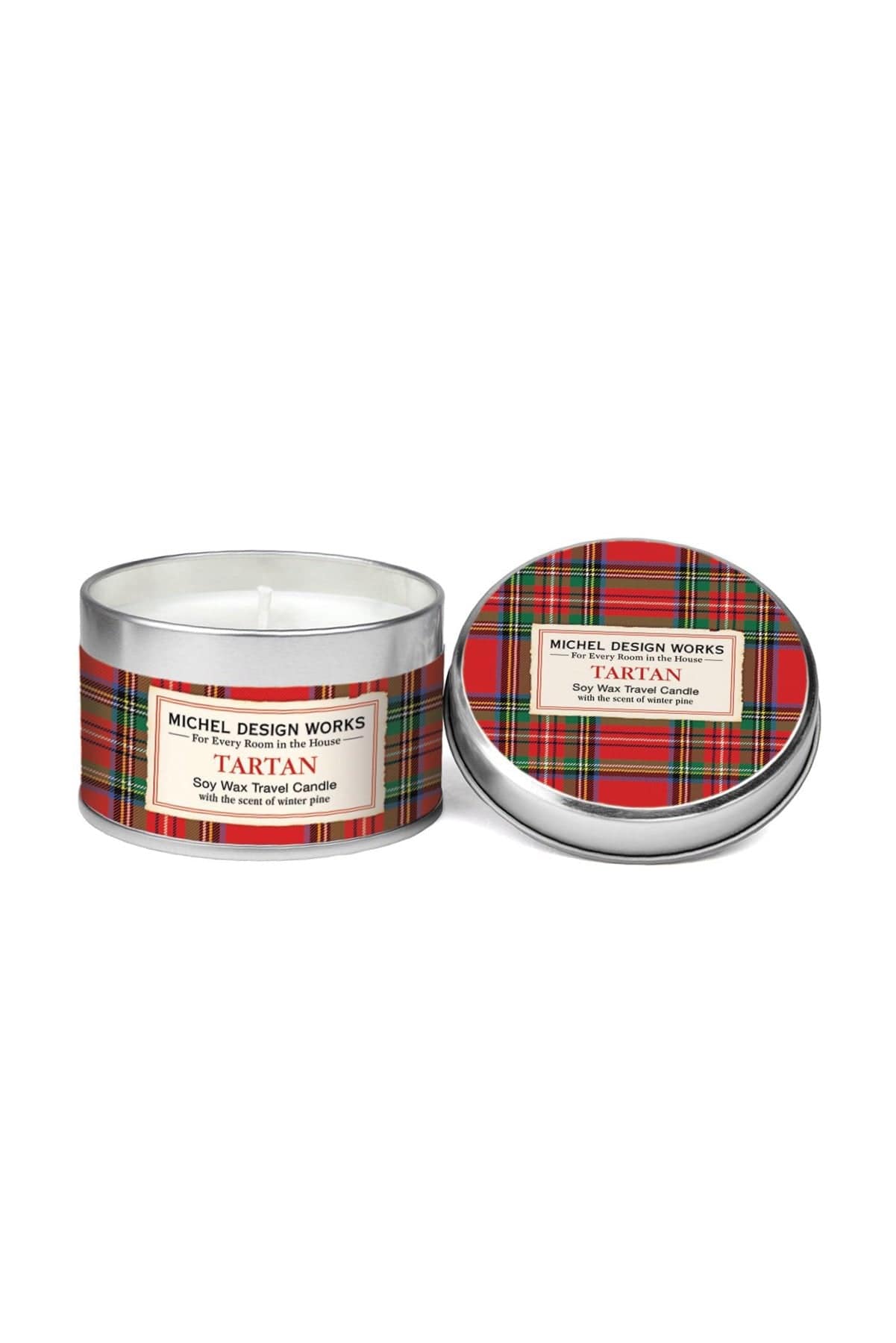 Tartan Soy Wax Travel Candle Michel Design Works Candles