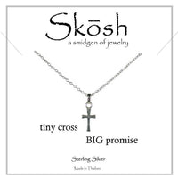 Thumbnail for Tiny Cross Necklace by Skosh Skosh