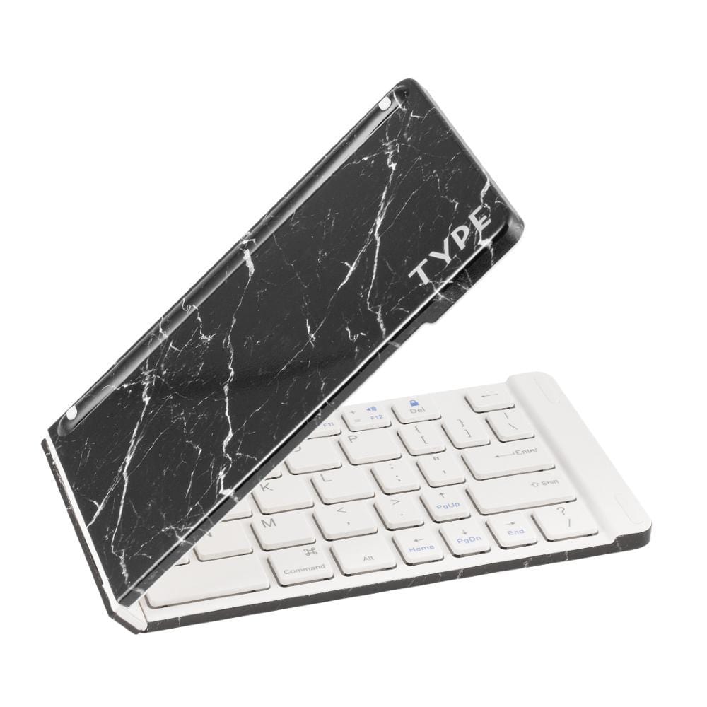 Type Portable Bluetooth Keyboard Fashionit Technology Black Marble