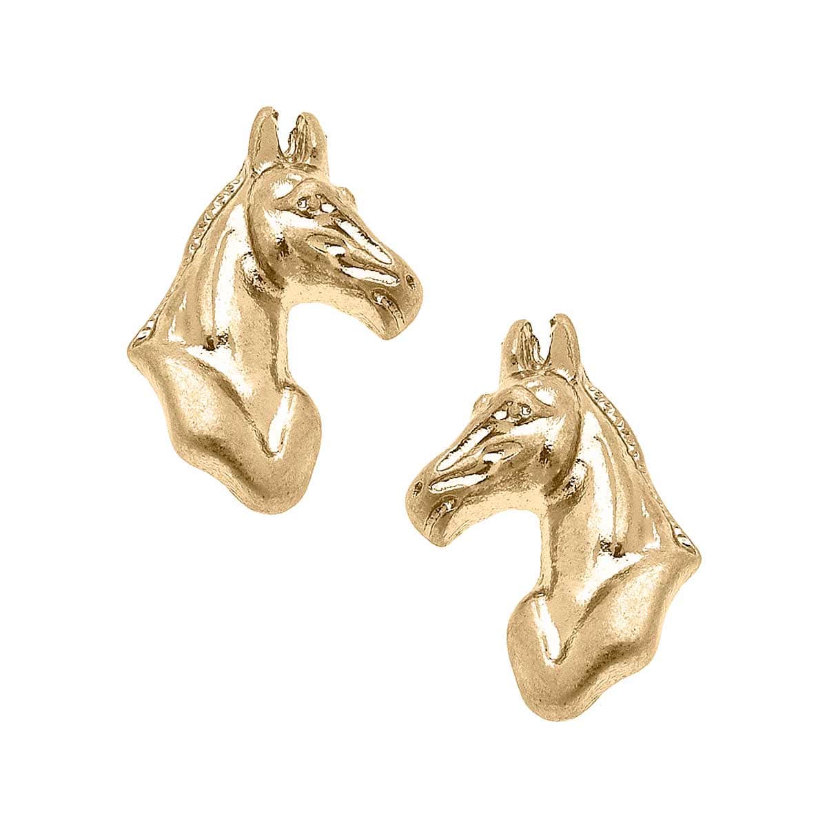 Victoria Equestrian Studs CANVAS Earrings