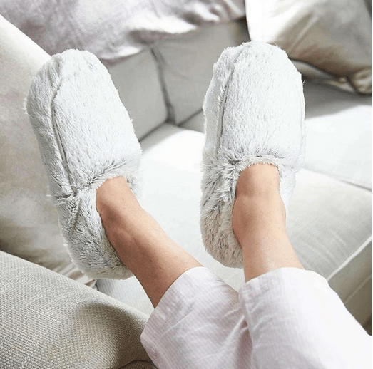 Warmies Lavender Plush Slippers & Boots WARMIES / INTELEX USA slippers Gray Marshmallow