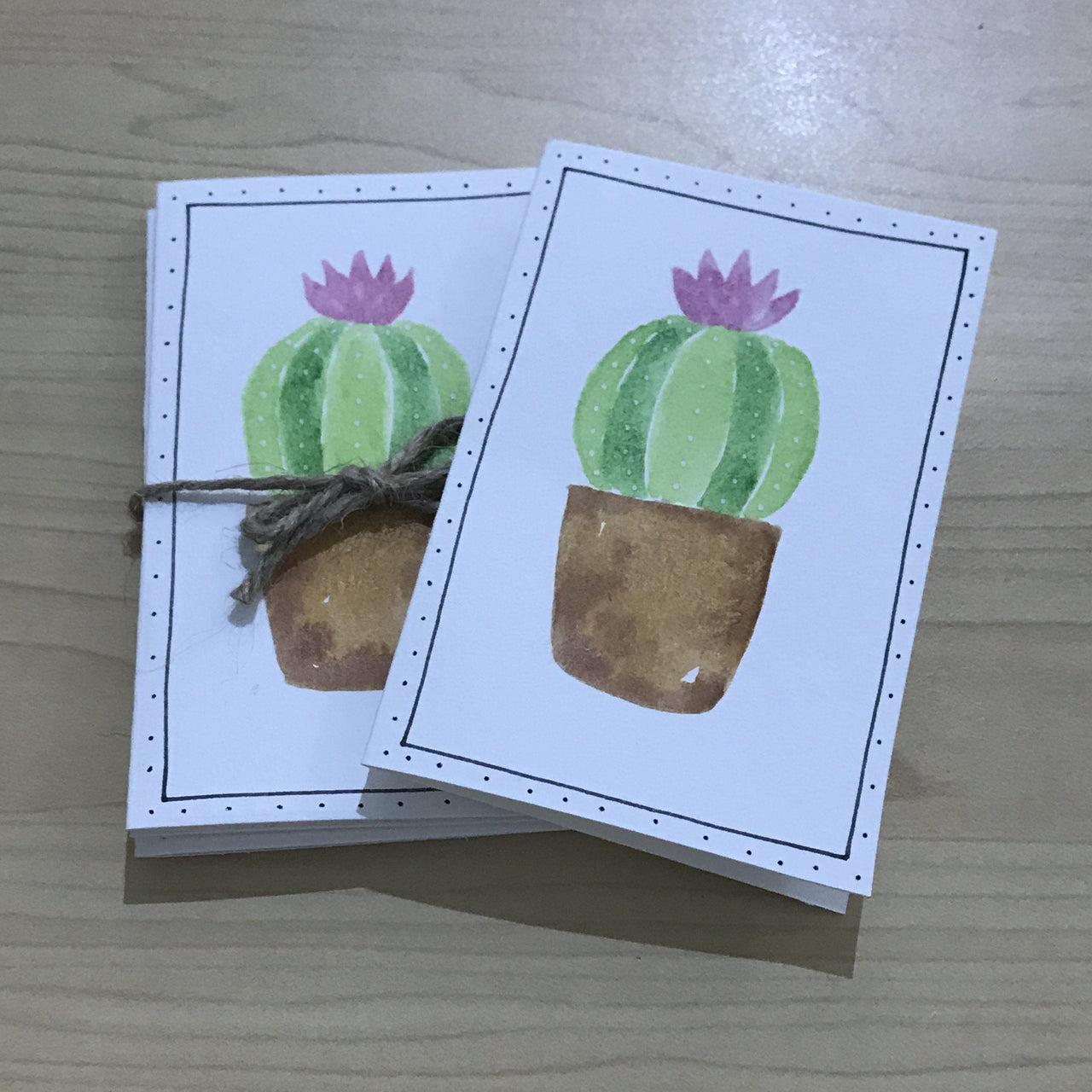 Watercolor Originals | Set of 4 cards Faith Greeting Card Cactus