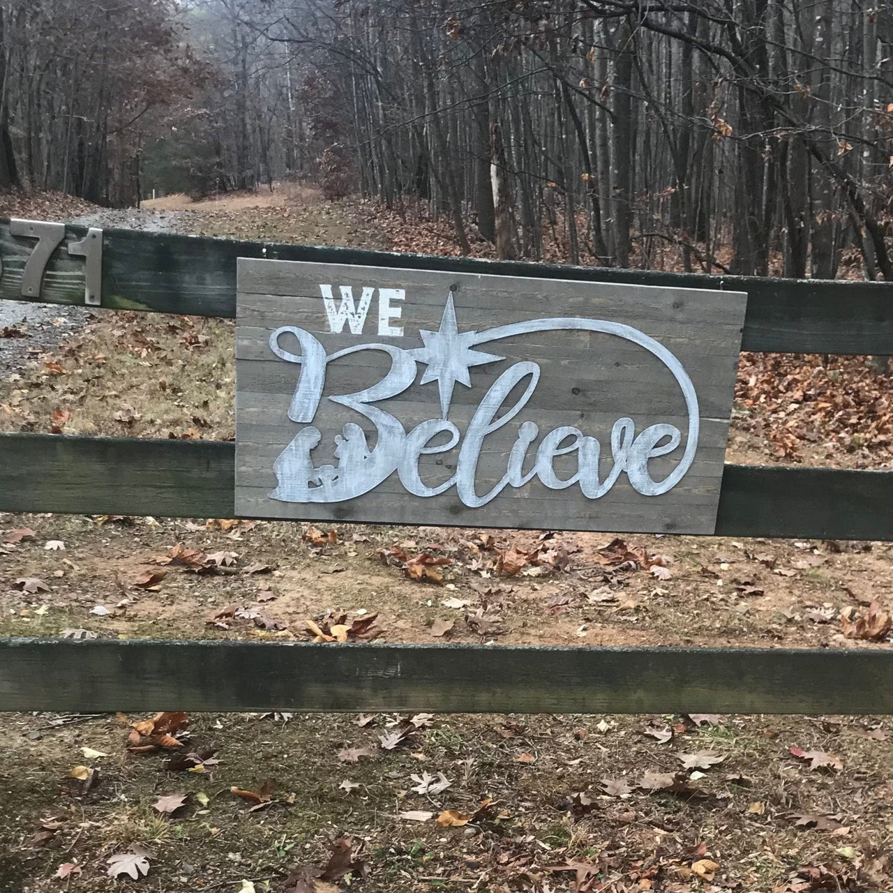 We Believe Rustic Sign Trade Cie Sign